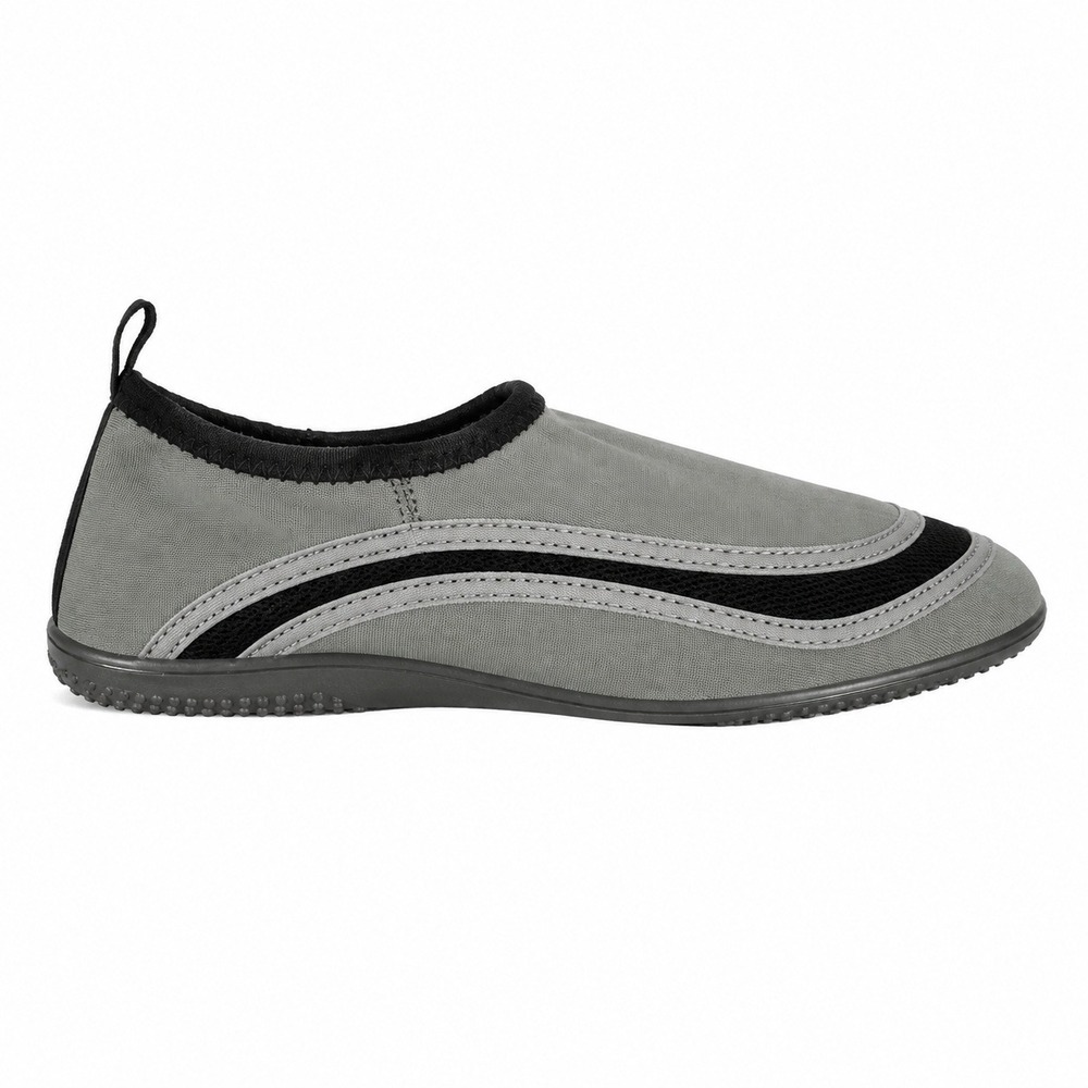 White‎ River Aqua Sox Water Shoes Boys 10M Gray Good Condition Slip-On Mesh